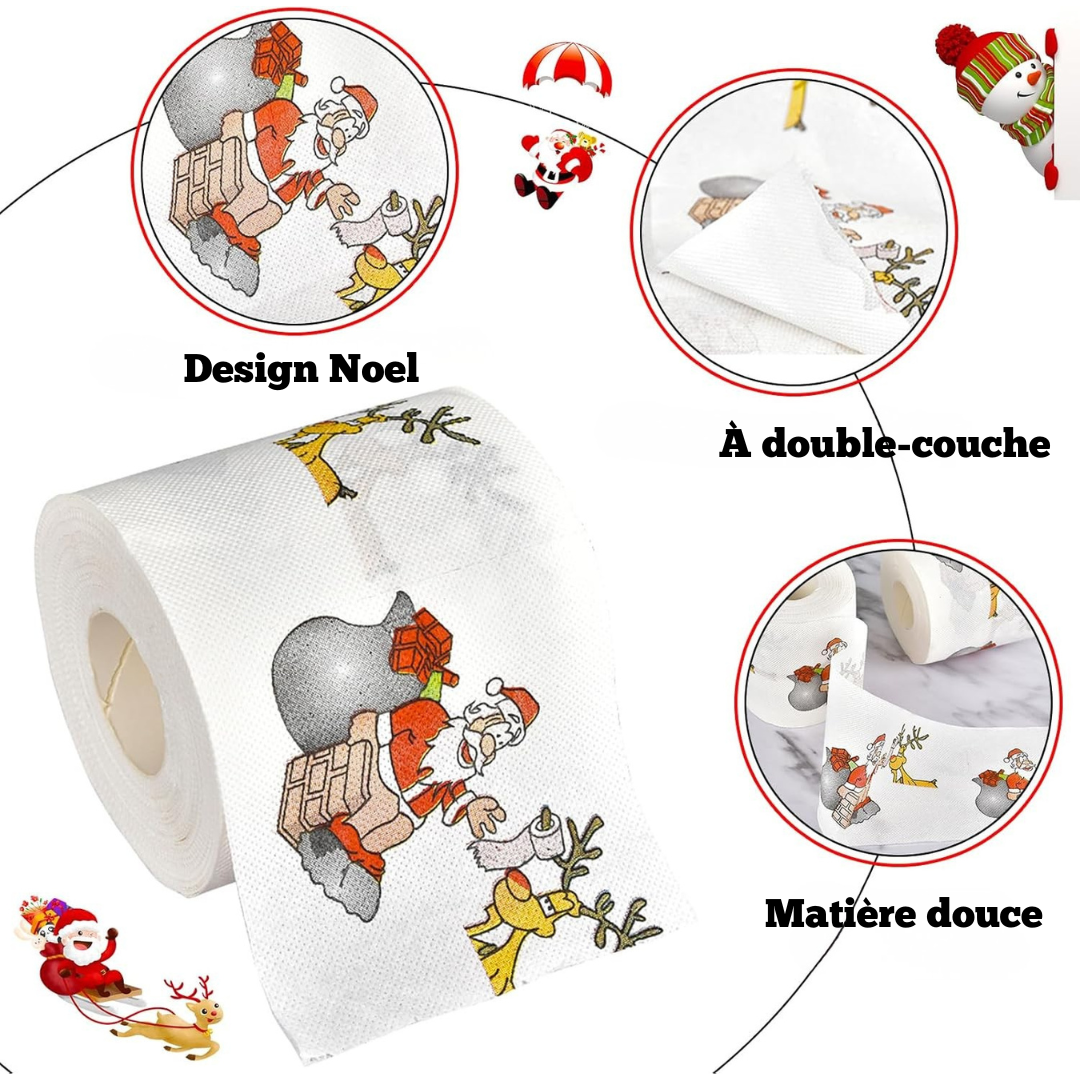 6 Rouleaux Papier Toilette Noël